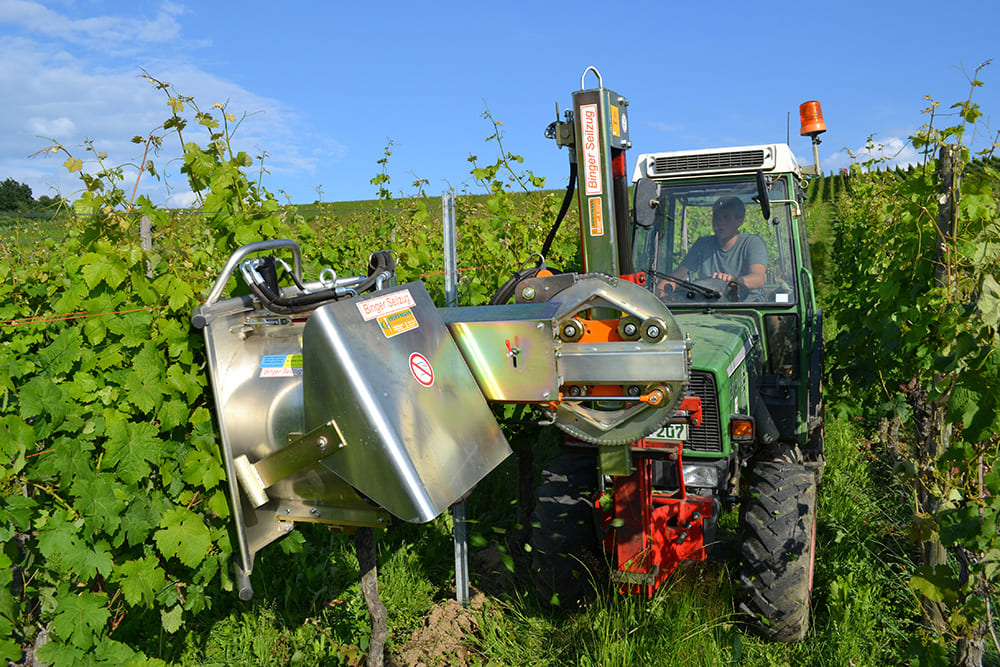 Traktor mit Entlauber